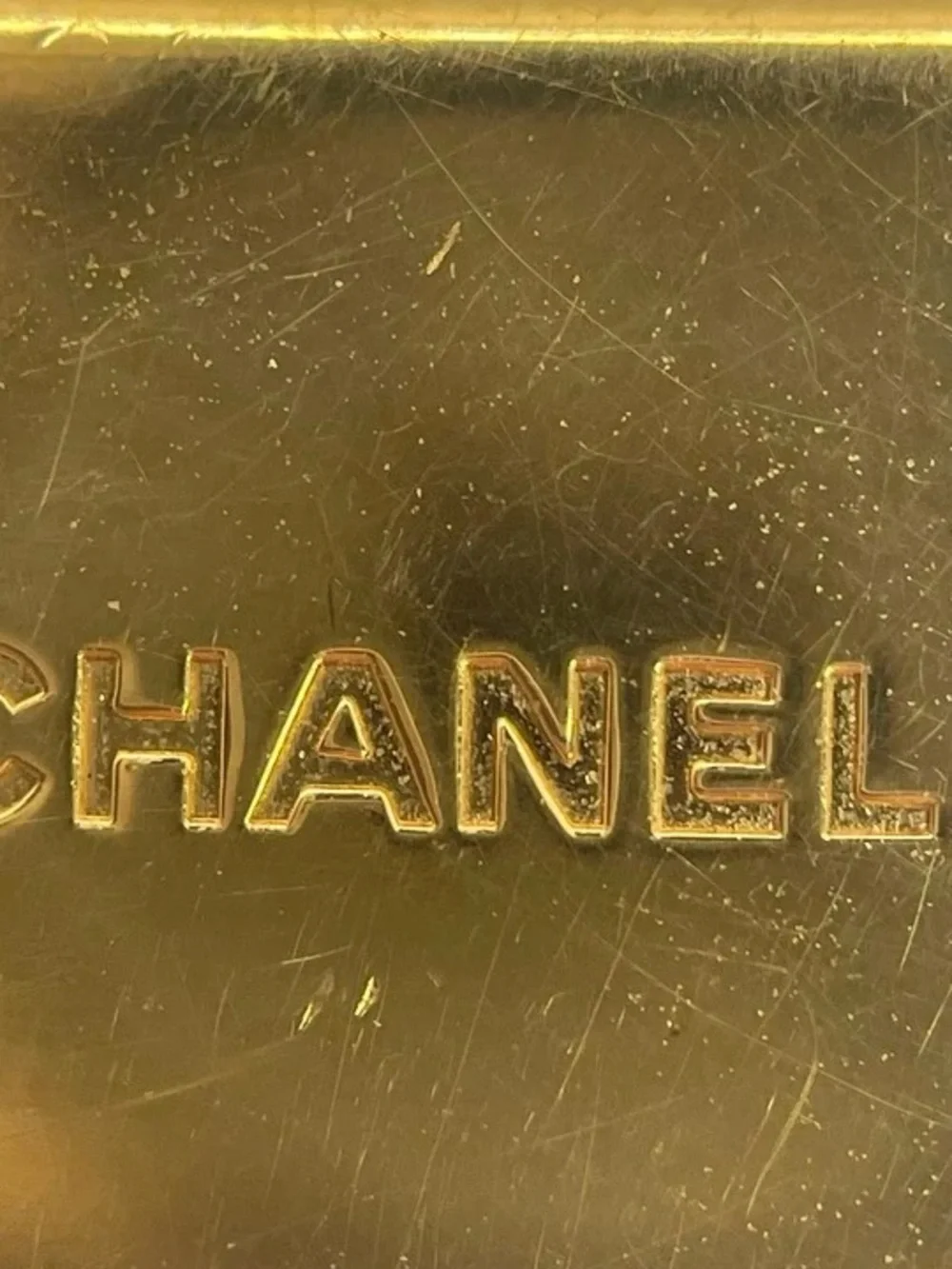 CHANEL Black and Gold Chain-Link Octagonal Dial Watch